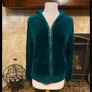 Velour hooded sweat shirt. Excellent used condition.